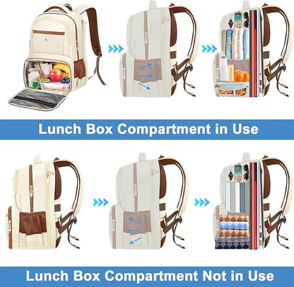 MATEIN Backpack Lunch Bag for Women, Sturdy Teacher Nurse Insulated Cooler - Image 3