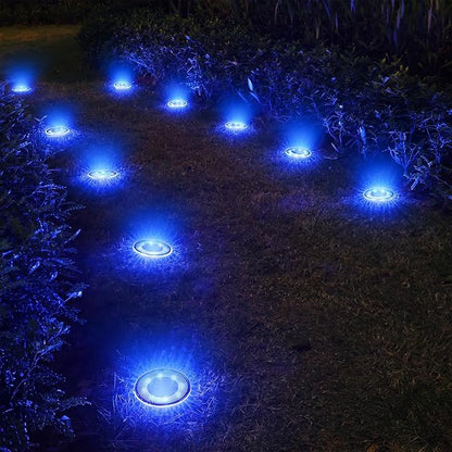 Joomer Solar Ground Lights, 12 Pack 8 LED Solar Lights Outdoor Waterproof IP68 - Image 6