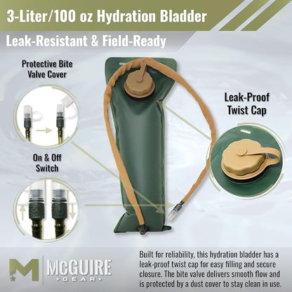M MCGUIRE GEAR Hydration Bladder, 3L/100 oz. Water Bladder, Leak Proof - Image 2