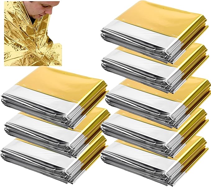 MEETSWEET Emergency Rescue Blanket Set of 8, Outdoor Survival Blanket Waterproof by MEETSWEET