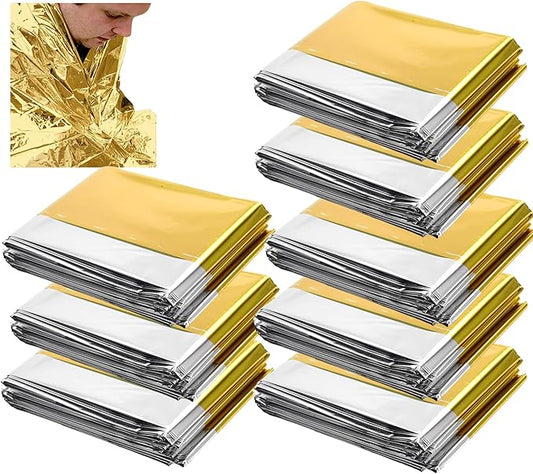 MEETSWEET Emergency Rescue Blanket Set of 8, Outdoor Survival Blanket Waterproof by MEETSWEET