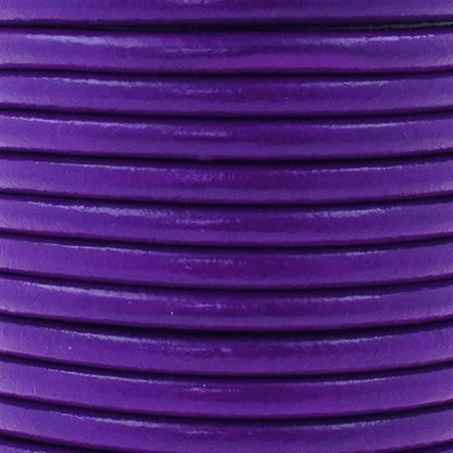 Mandala Crafts Round Genuine Purple Leather Cord - Image 3