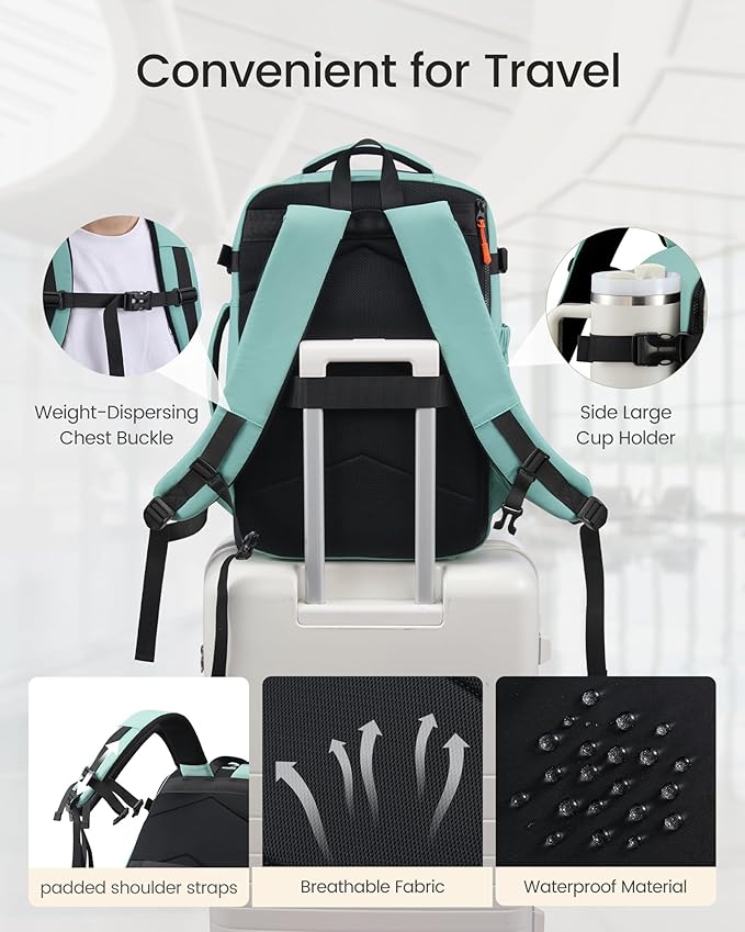 LOVEVOOK 50L Travel Backpack for Women & Men, TSA Approved Carry On Backpack - Image 5