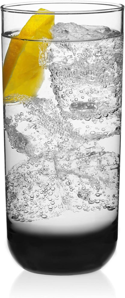 Libbey Polaris Tumbler and Rocks Glass Cups Set, Smoke Hue Mixed Drink Glasses - Image 7