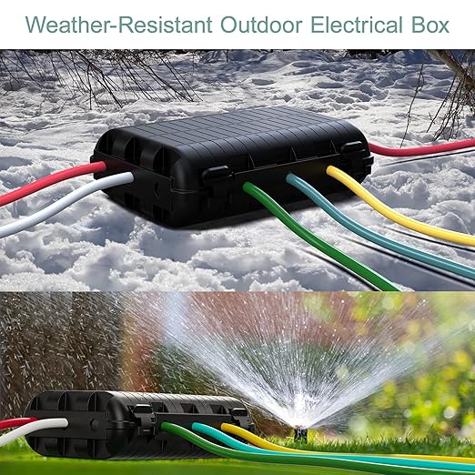Outdoor Electrical Box, IP54 Waterproof Extension Cord Cover 9 Cable Entry - Image 3
