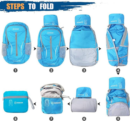 ZOMAKE Ultra Lightweight Packable Backpack 25L, Foldable Hiking Backpacks Water - Image 6