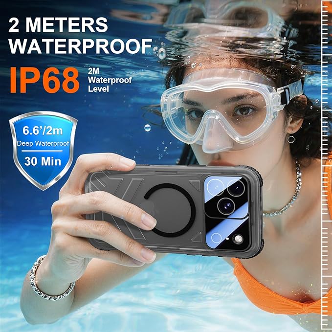 SPIDERCASE Magnetic for iPhone 17 Pro Max Case Waterproof, 12FT Military - Image 3