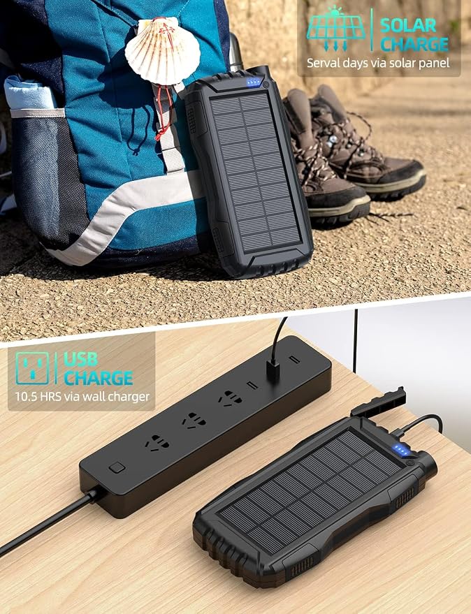 Mregb Solar Charger Power Bank 42800mAh, Portable Charger, Solar Power Bank - Image 4