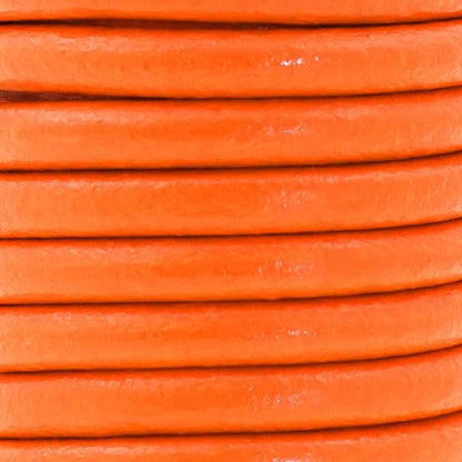 Mandala Crafts Round Genuine Orange Leather Cord - Image 3