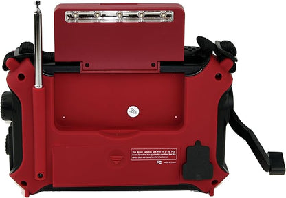 Kaito KA500IP-RED Voyager Solar/Dynamo AM/FM/SW NOAA Weather Radio - Image 6