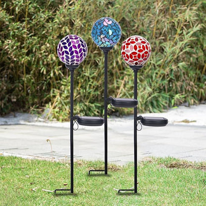 VCUTEKA Solar Garden Decorative Lights Outdoor, Mosaic Solar Light Waterproof - Image 6