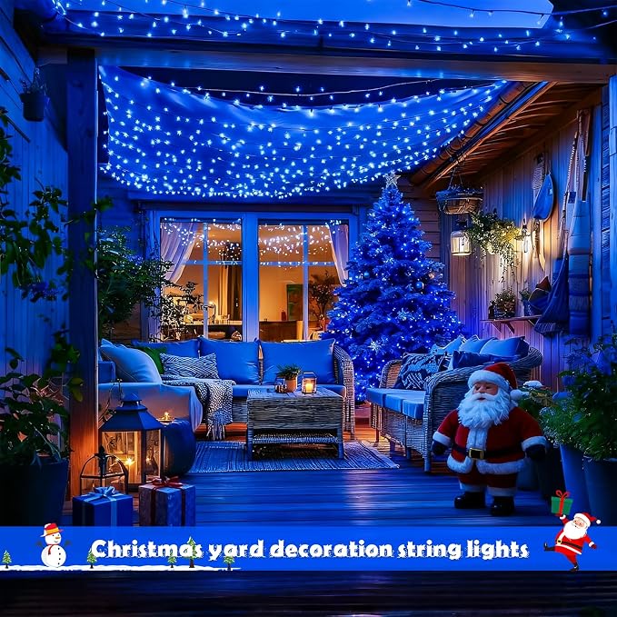 JMEXSUSS 2 Pack Solar String Lights Outdoor Waterproof, Total 66 FT 200 LED - Image 3