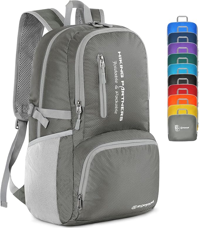 ZOMAKE Lightweight Packable Backpack - 35L Light Foldable Hiking Backpacks by ZOMAKE