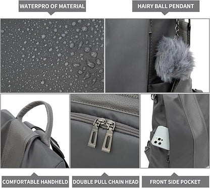 PINCNEL Women Backpack Purse Waterproof Nylon Anti-theft Rucksack Lightweight - Image 5