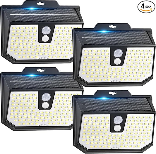 Brightever 4-Pack Solar Lights Outdoor Motion Sensor, Super Bright Outdoor by Brightever