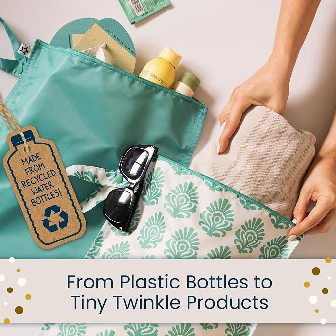 Tiny Twinkle Mess Proof Wet Bags | 2-Pack Reusable Waterproof Wet Bags - Image 12