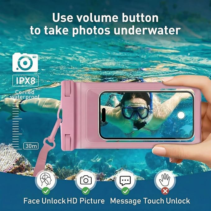 Waterproof Phone Pouch, with Inside Card Bag, Large Waterproof Case - Image 4