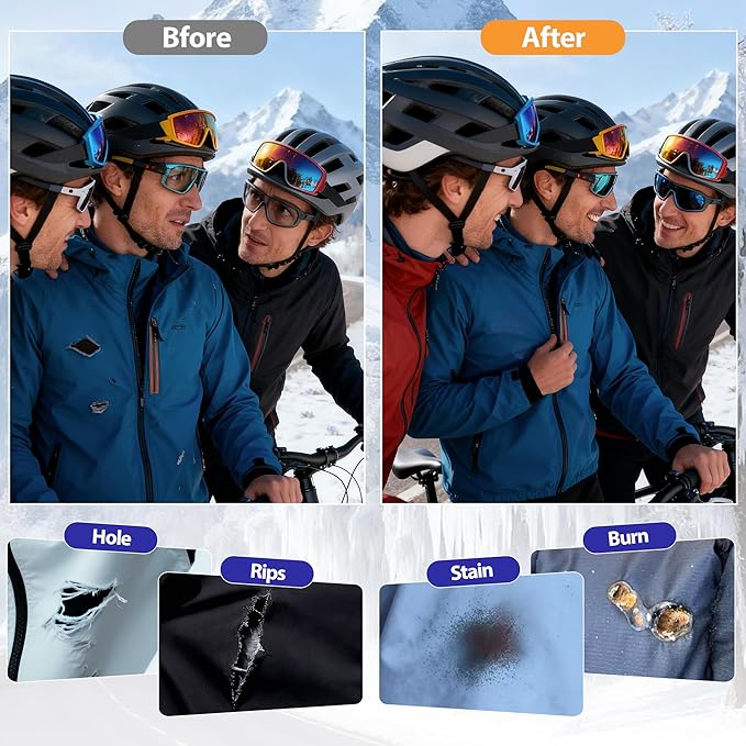 Down Jacket Repair Patch Kit, Outdoor Gear Tenacious Repair Tape, Self Adhesive - Image 5