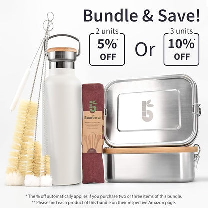 Bambaw Insulated Water Bottle 24 oz, Metal Water Bottle Stainless Steel - Image 8