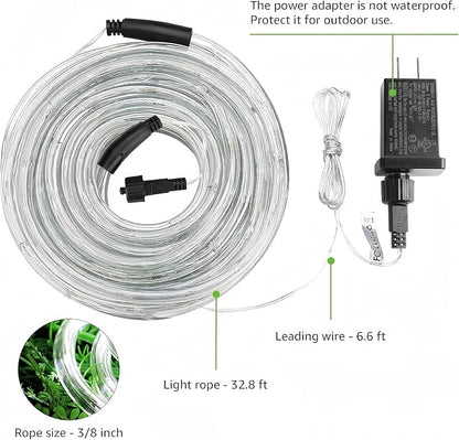 Lighting EVER 33ft 240 LED Outdoor Rope Lights Cool White 6000K, 24 V - Image 4
