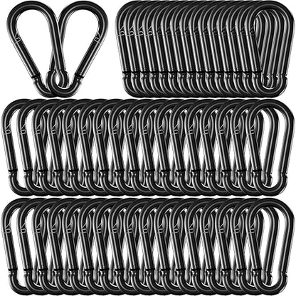 50 Pcs 3" Heavy Duty Spring Snap Hook Carabiners, M8 5/16" Galvanized Steel by SEUNGCH