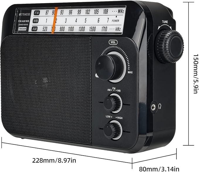 Retekess TR604W AM FM NOAA Radio, Portable Emergency Weather Radios - Image 9