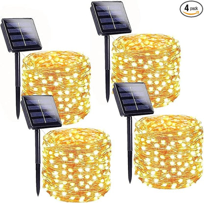 Solar String Lights Outdoor, 4 Pack 160FT 400 LED Solar Twinkle Lights by BHCLIGHT