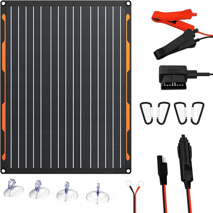 FlexSolar 20W 12V Solar Panel Battery Charger Maintainer Kits Trickle Charger by FlexSolar
