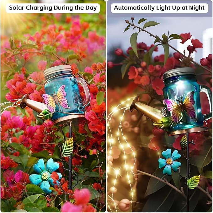 SRNPMIU Solar Watering Can Light, Yard Outdoor Decor Lights, IP65 Waterproof - Image 3