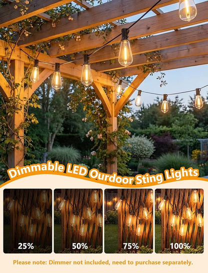 20FT LED Outdoor String Lights, Edison Lights Outdoor String - Image 5