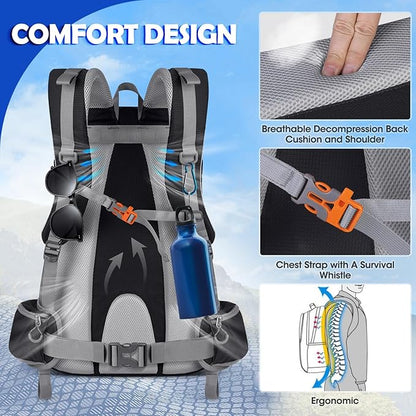 NUBILY 50L Hiking Backpack Waterproof Camping Backpack - Image 5