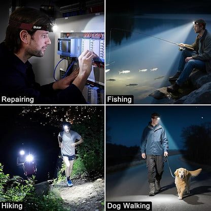 Blukar LED Headlamp Rechargeable, 2000L Super Bright Headlight - Image 9