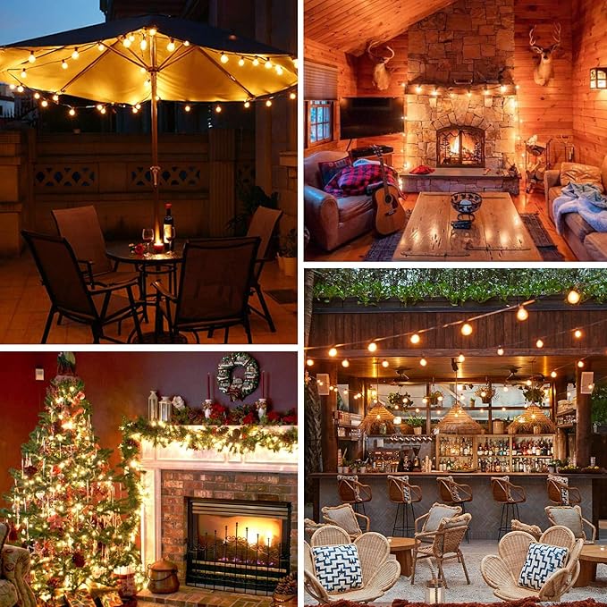 Bosceos 100FT 104 Bulbs G40 LED Globe String Lights, Dimmable Waterproof - Image 3