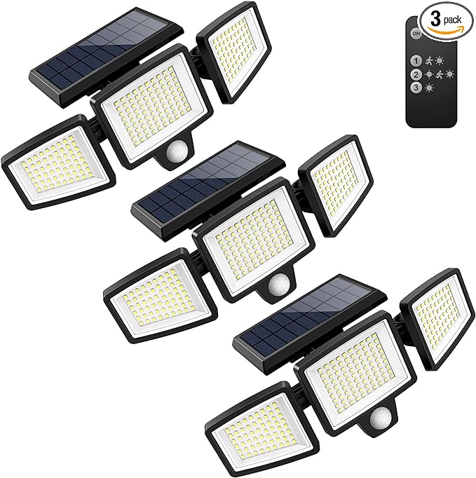 Tuffenough Solar Outdoor Lights 2500LM 210 LED Security Lights by SolarOutdoorLights