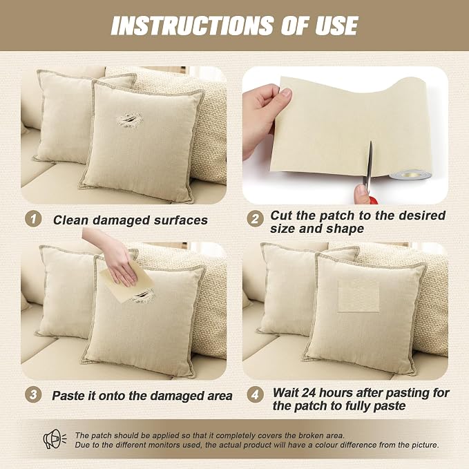 OAZ 2 Pieces 9 x 11 inch Canvas Repair Patches Canvas Fabric Patch - Image 6