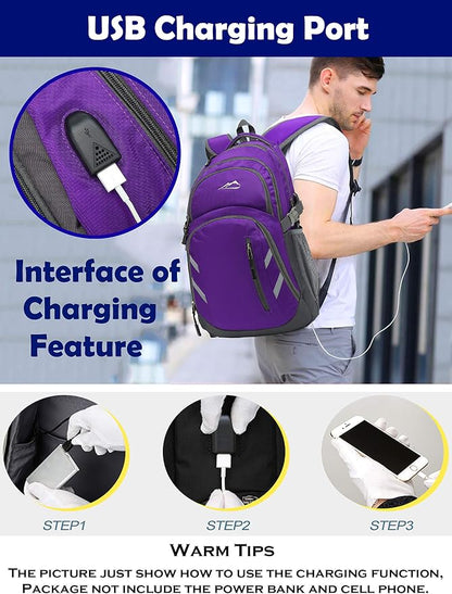 ProEtrade Backpack Bookbag for College Laptop Travel, Fit Laptop Up to 15.6 inch - Image 4