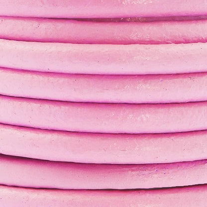 Mandala Crafts Round Genuine Pink Leather Cord - Image 3