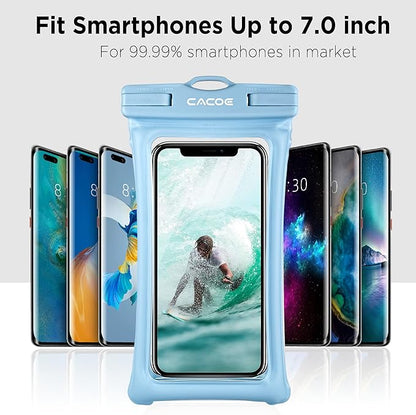 CACOE Floating Universal Waterproof Phone case 2 Pack-Up to 7.0", Phone Pouch - Image 6