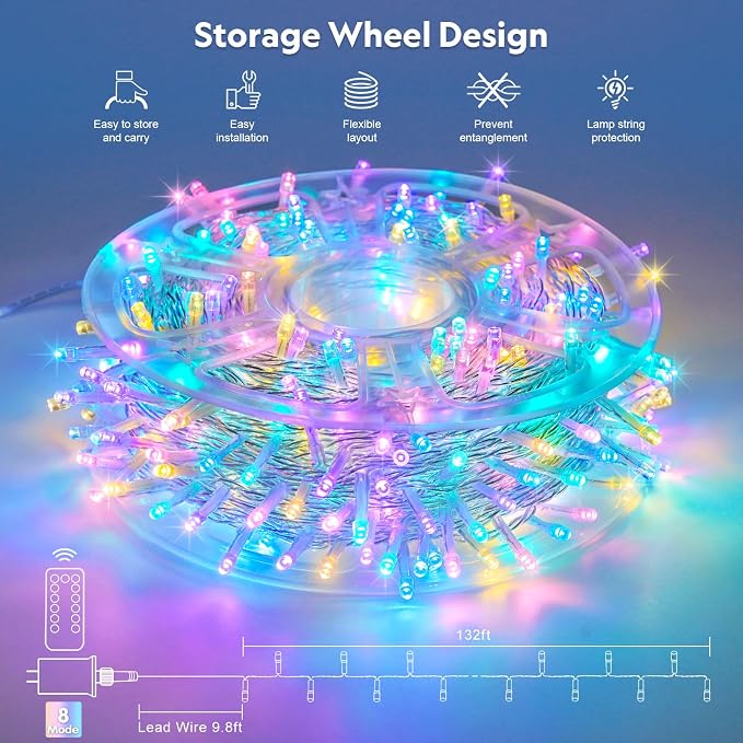 JMEXSUSS 400 LED Easter Lights Indoor Outdoor, 132FT Easter String Lights Plug - Image 5