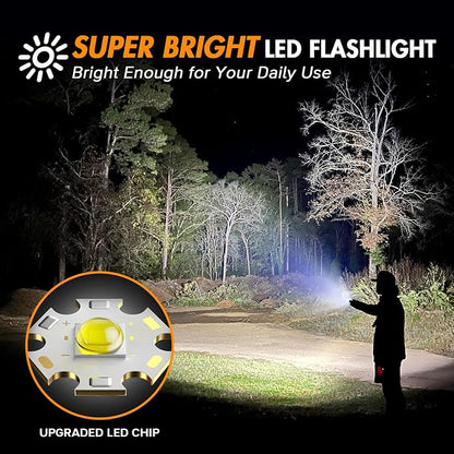 WdtPro LED Flashlight High Lumens SR2000 Pro, 2 Pack Brighter Tactical - Image 2