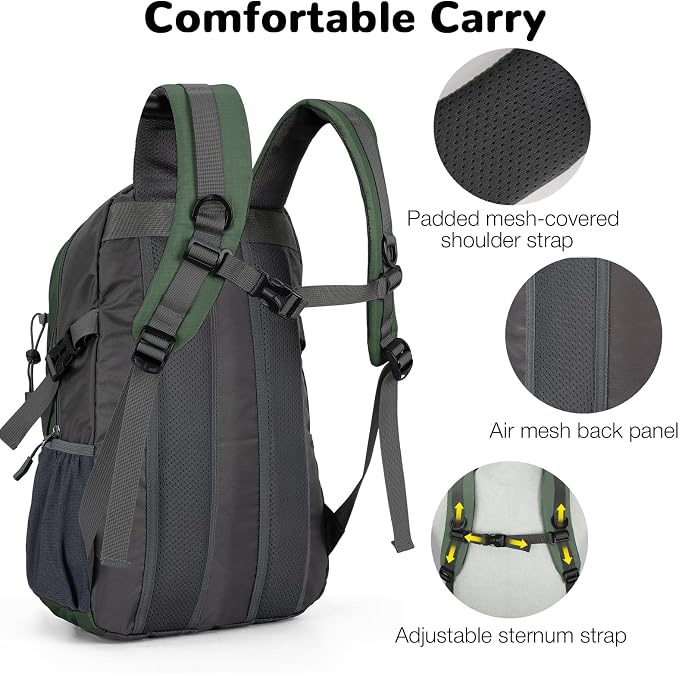 25L Small Hiking Backpack with Chest Strap - Image 3