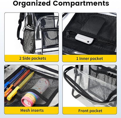 Vorspack Clear Backpack Heavy Duty PVC Transparent Backpack - Image 4