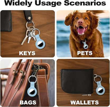 Linsaner Case for AirTag 2nd Gen & 1st Gen, Silicone Holder Keychain Key Ring - Image 3