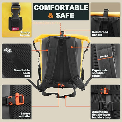 OSAH DRYPAK Waterproof Backpack Dry Bag 35L/55L/85L – Heavy Duty Roll-Top - Image 4