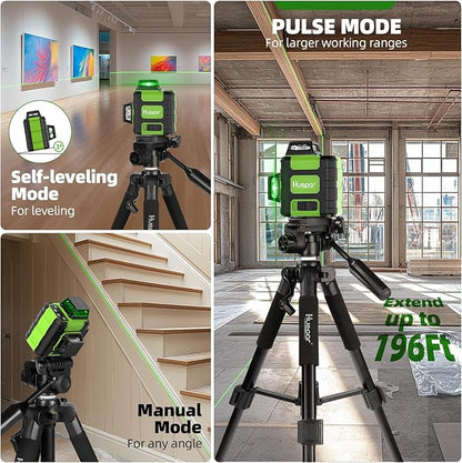 Huepar Laser Level 360° with Tall Tripod, Self Leveling Rechargeable Lazer - Image 3