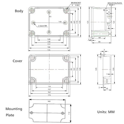 QILIPSU Outdoor Junction Box IP67 Waterproof Project Box ABS Plastic - Image 6