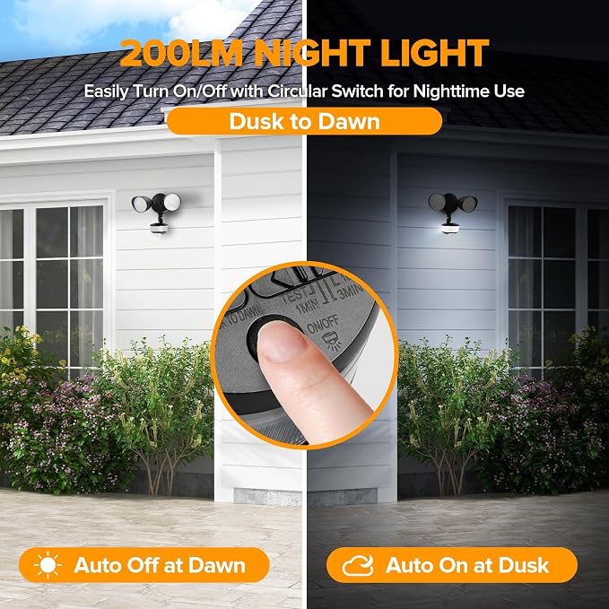 LUTEC 34W 3700 Lumen LED Security Lights Motion Sensor Light Outdoor - Image 5