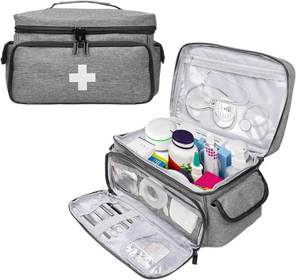 ALSLEA First Aid Bag Empty, Small Medicine Bag Portable Medical Supplies by ALSLEA