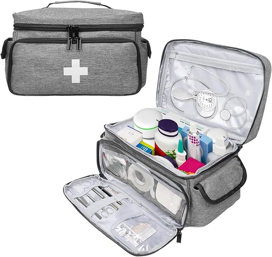 ALSLEA First Aid Bag Empty, Small Medicine Bag Portable Medical Supplies by ALSLEA