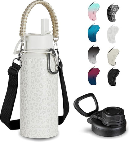KXIAOCHEN Insulated Water Bottle, Stainless Steel Water Bottle, 2 Lids by KXIAOCHEN